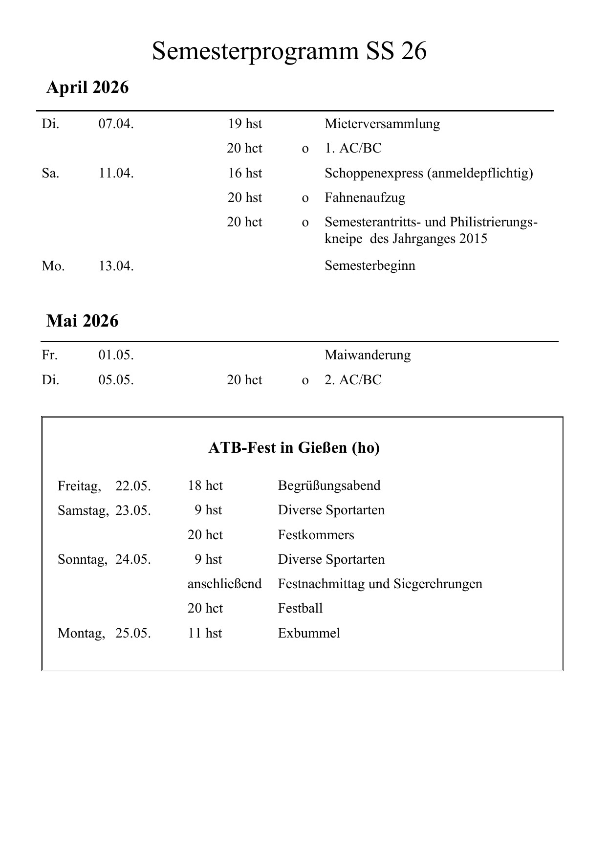 Semesterprogramm SS26 Seite 3